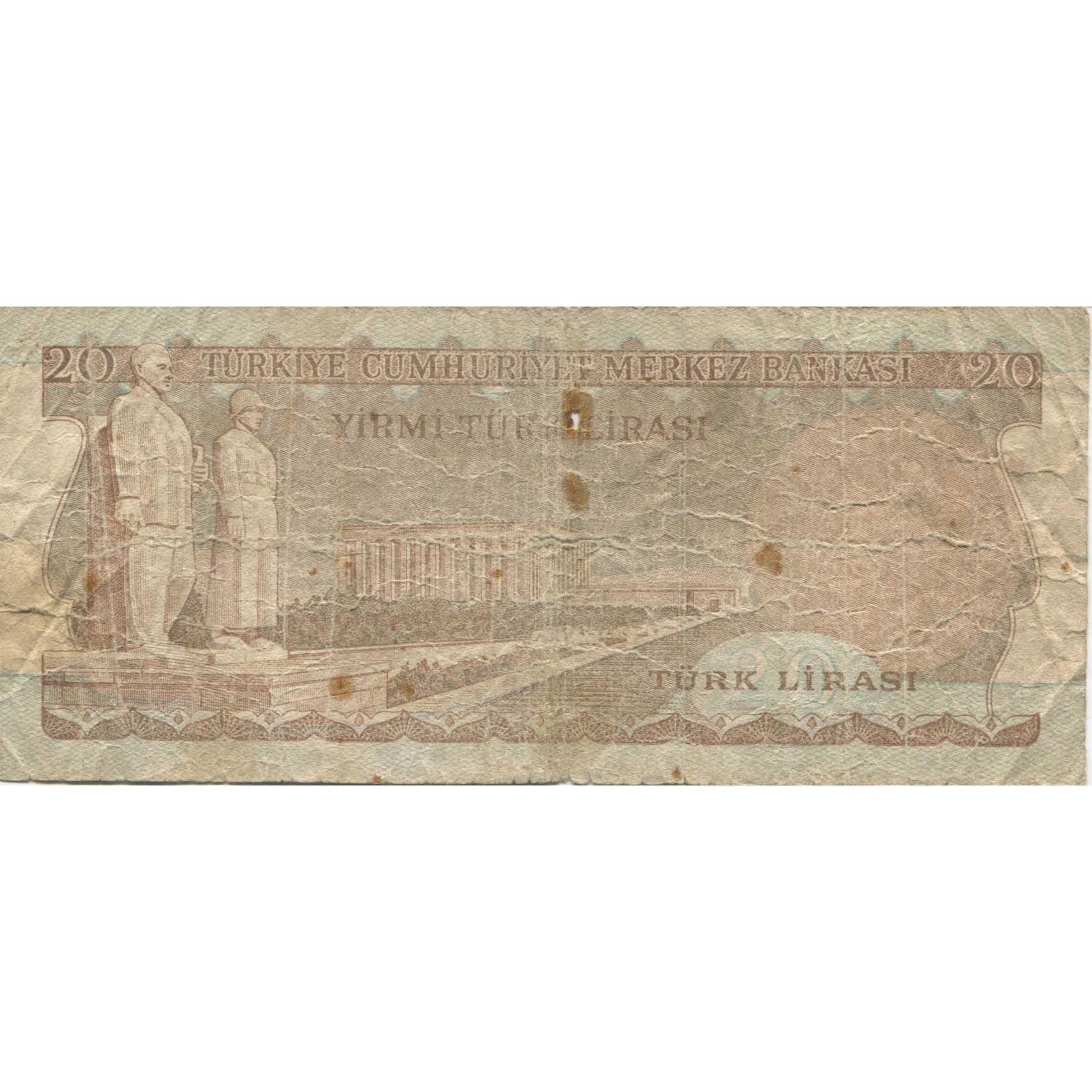 [#628402] Banknote, Turkey, 20 Lira, KM:187b, VG(8-10)