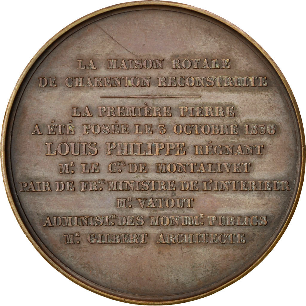 France, Medal, Louis Philippe I, Politics, Society, War, 1838, Barre, 