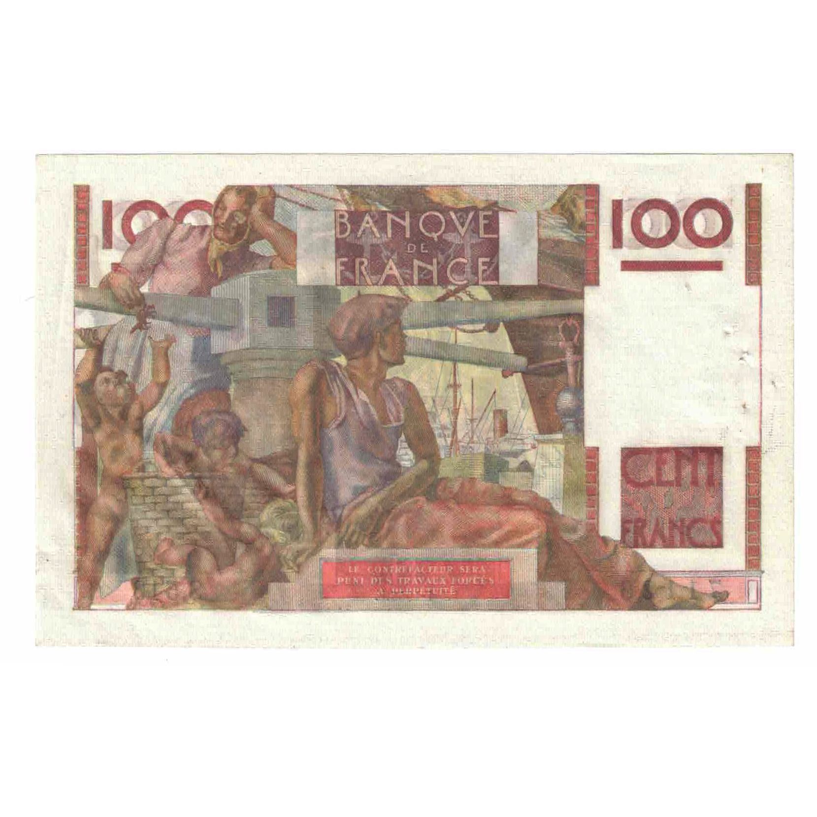 France, 100 Francs, Jeune Paysan, 1953, S.513, UNC(60-62), Fayette:28.35