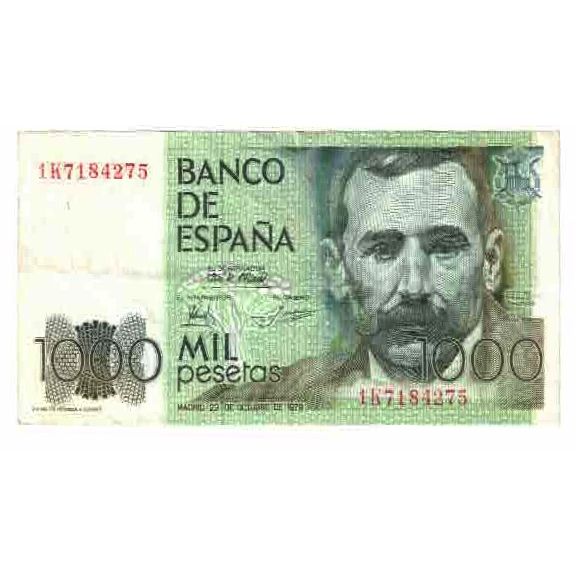 Banknote, Spain, 1000 Pesetas, 1979, 1979-10-23, KM:158, AU(55-58)