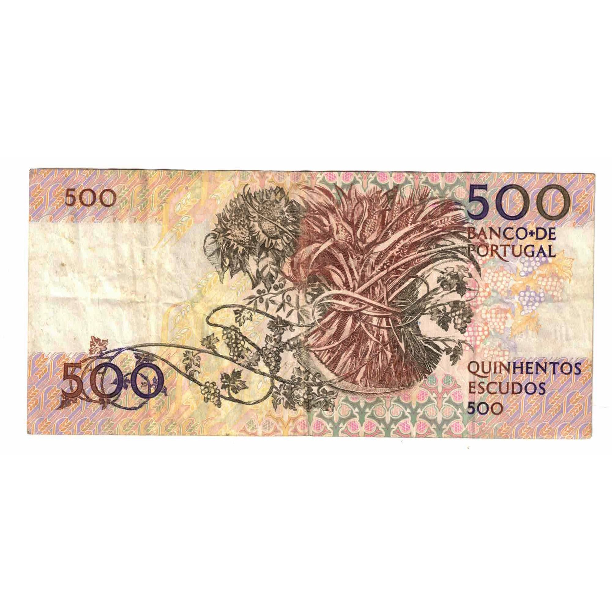 Banknote, Portugal, 500 Escudos, 1989, 1989-10-04, KM:180c, EF(40-45)
