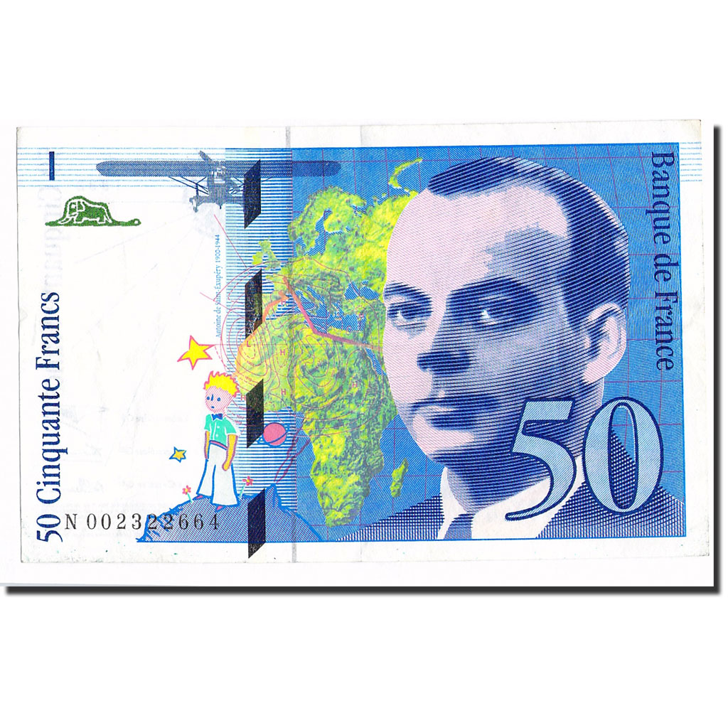 France, 50 Francs, St Exupéry, 1992, EF(40-45), KM:157a