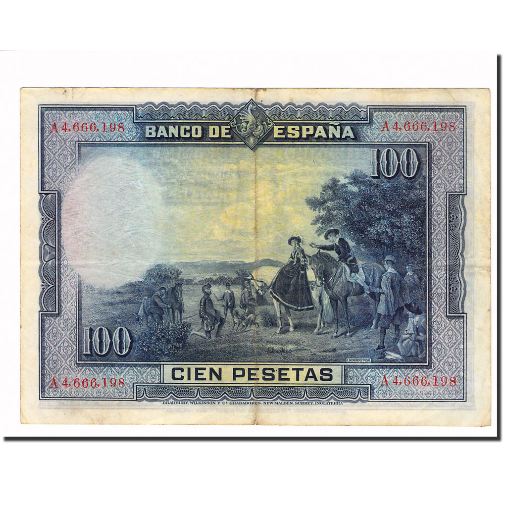 Banknote, Spain, 100 Pesetas, 1928, 1928-08-15, KM:76a, EF(40-45)
