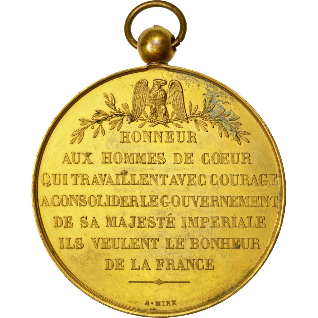 France, Medal, Napoléon III, Hommage aux Ministres, n.d., Copper, 