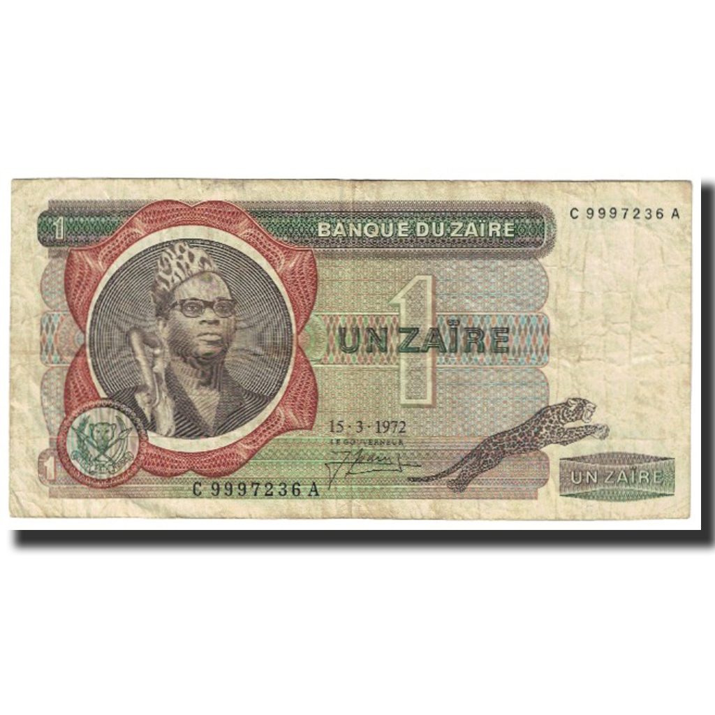 Billete, 1 Zaïre, 1972, Zaire, 1972-03-15, KM:18a, BC+