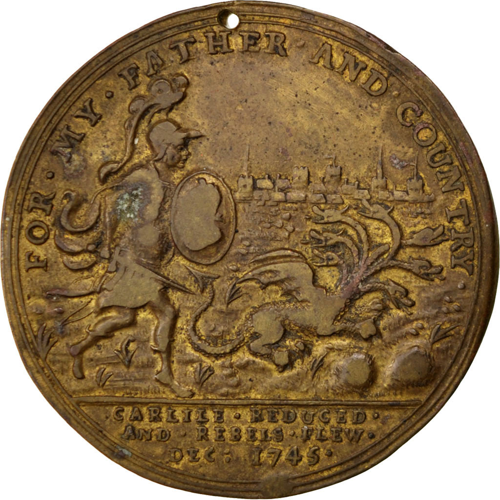 Great Britain, Medal, Politics, Society, War, 1745, , Copper