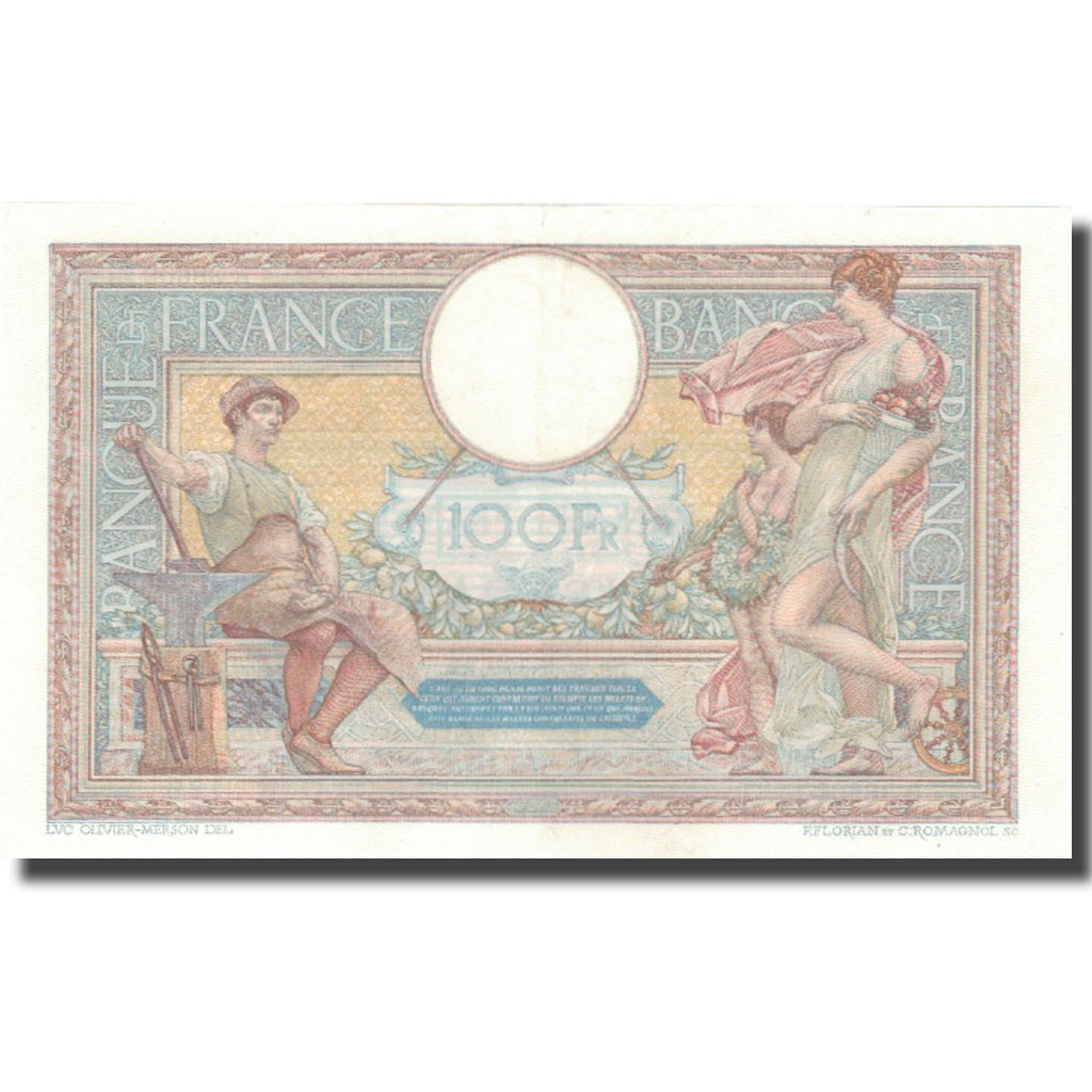 France, 100 Francs, Luc Olivier Merson, 1932, 1932-12-29, UNC(63)