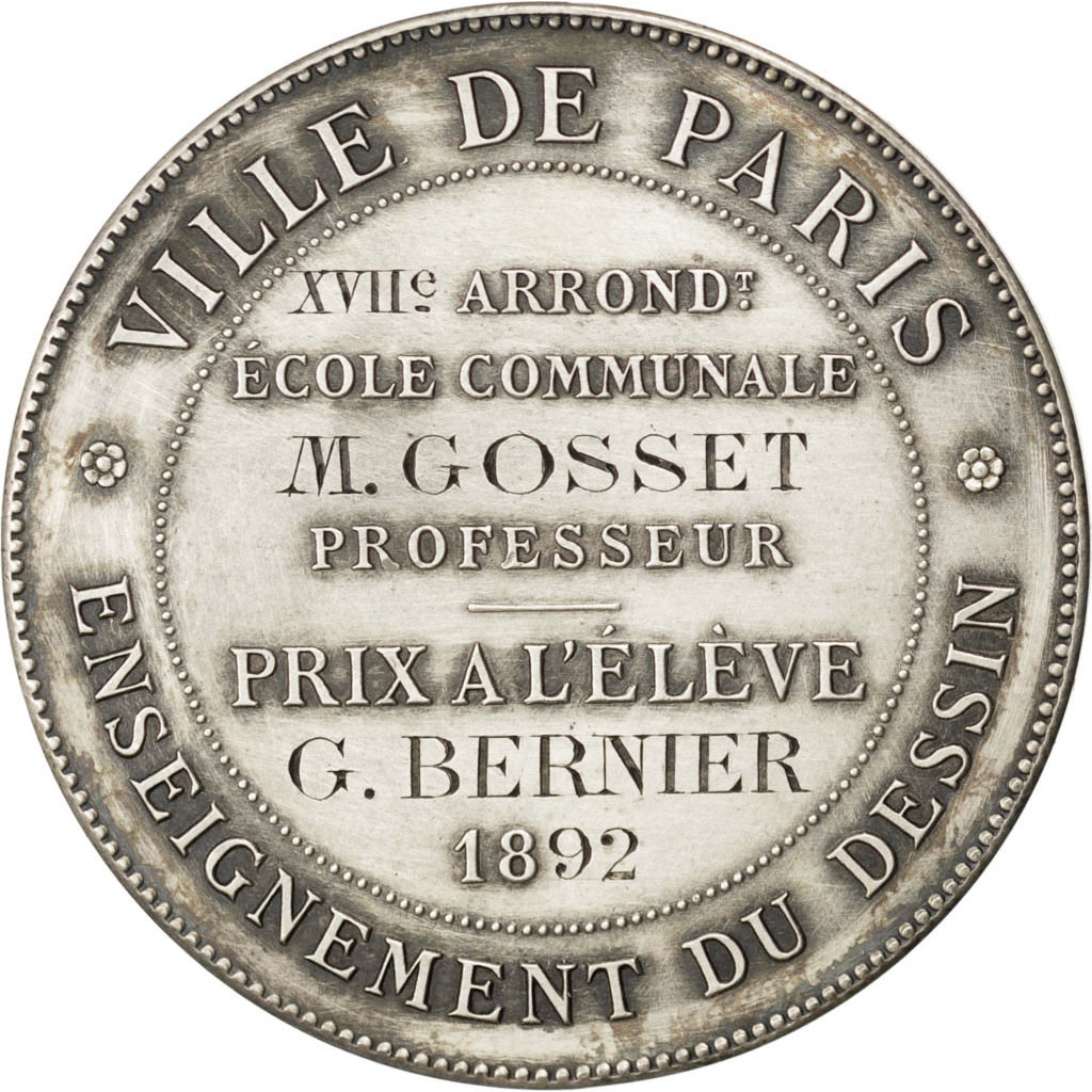 France, Medal, French Third Republic, Arts & Culture, 1892, Lagrange, 