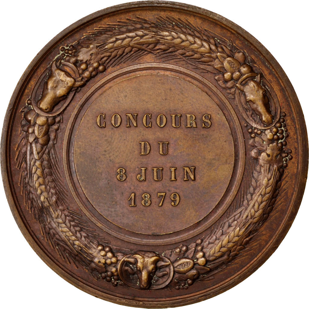 France, Medal, French Third Republic, Business & industry, 1879, 