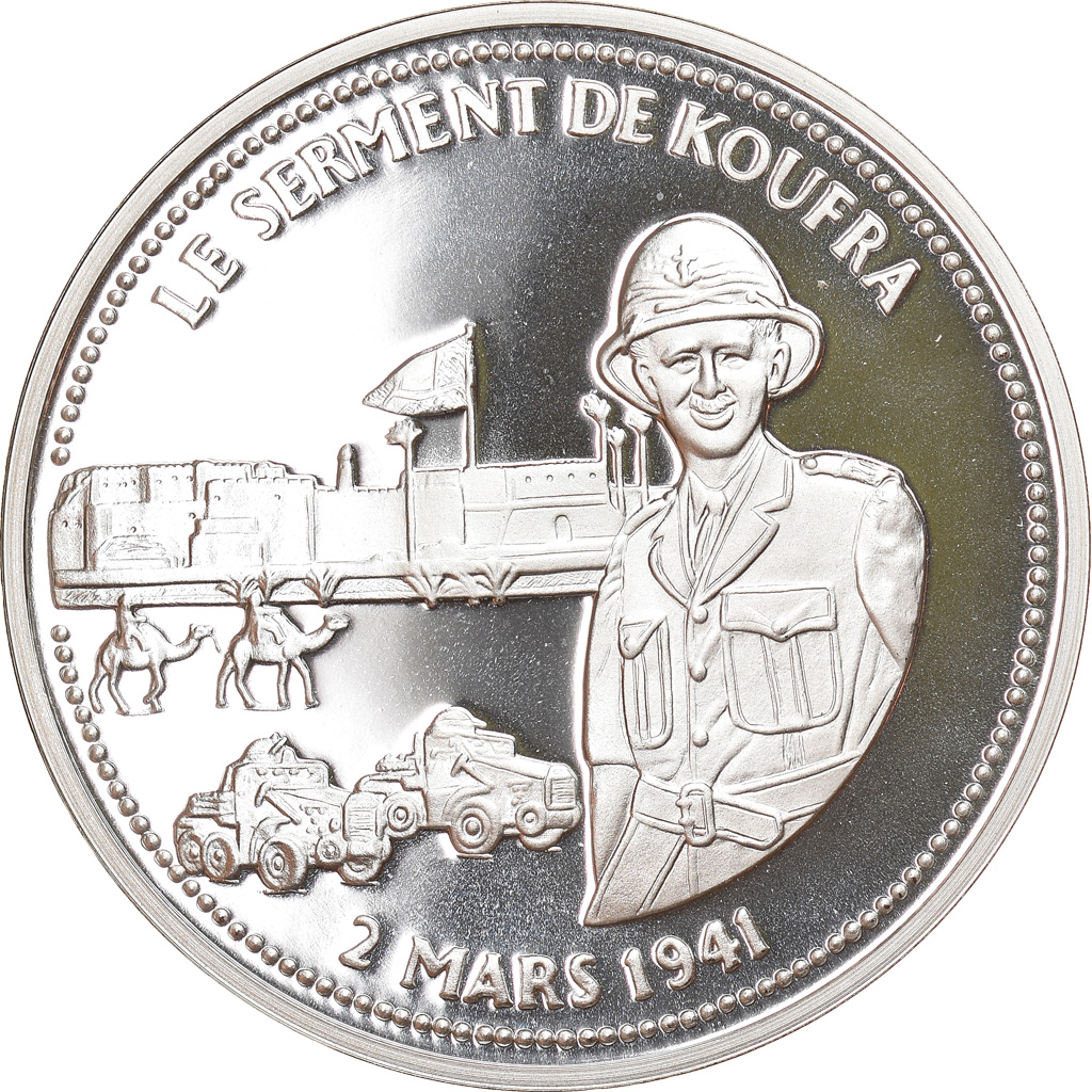 France, Medal, Seconde Guerre Mondiale, Le Serment de Koufra, Politics, Society