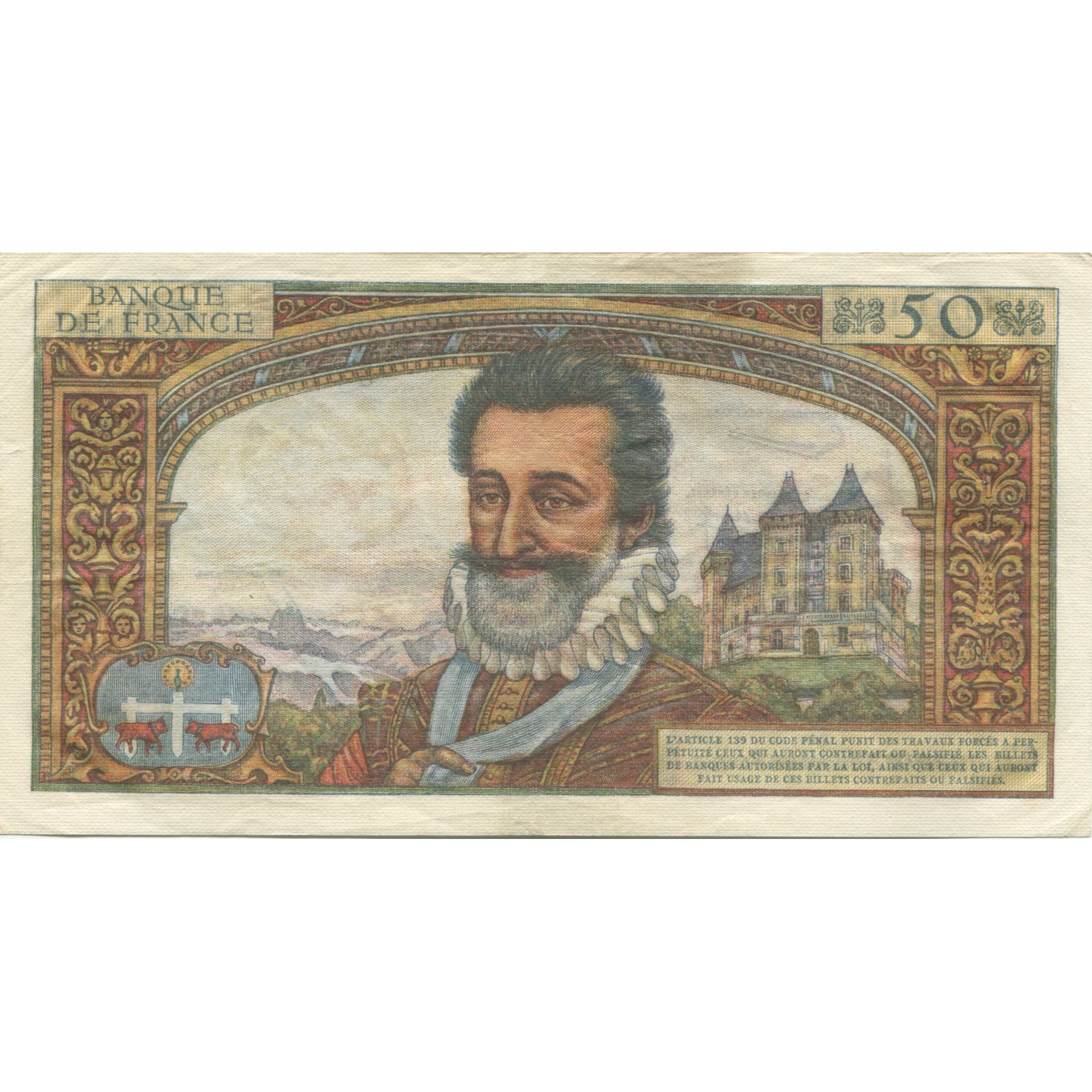France, 50 Nouveaux Francs, Henri IV, 1961, 1961-07-06, AU(55-58), Fayette:58.6