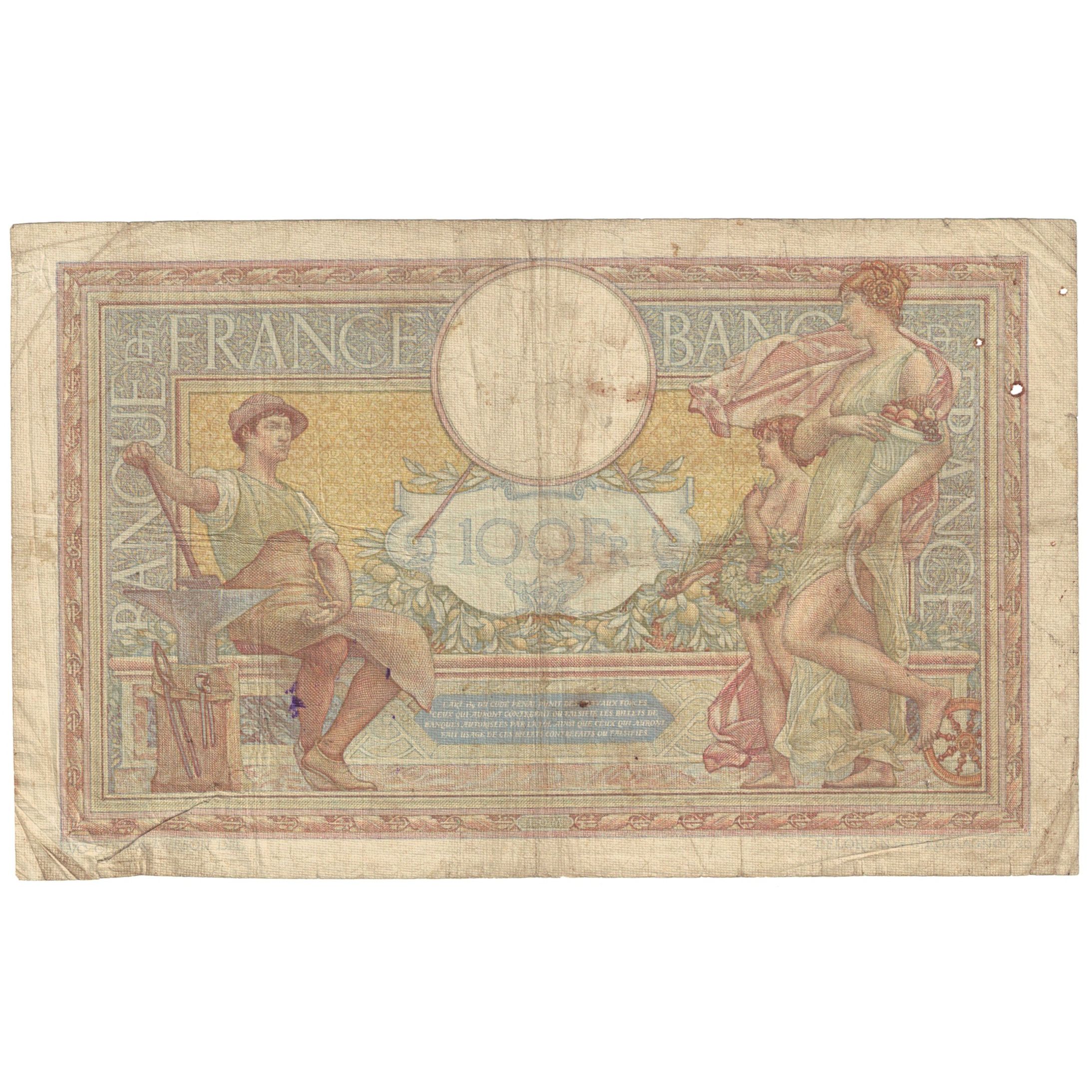 France, 100 Francs, Luc Olivier Merson, 1939, W.64066, F(12-15), Fayette:25.41