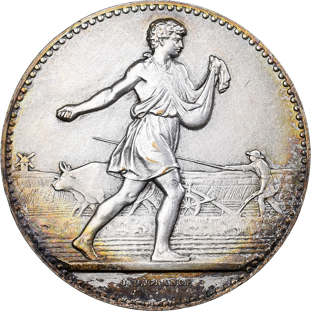 France, Medal, Société des Agriculteurs du Nord, Bronze, Lagrange, 