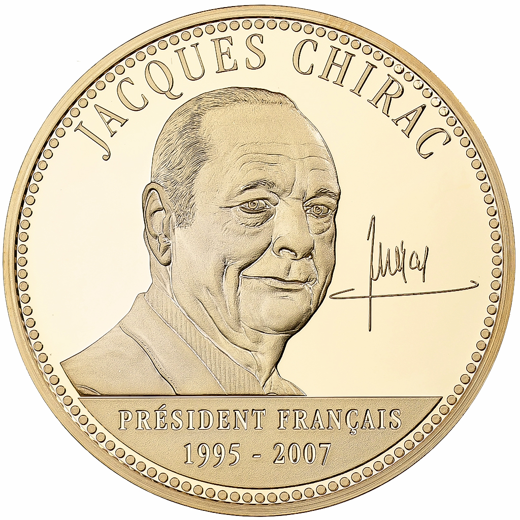 France, Médaille, Les Présidents de la République, Jacques Chirac, Copper