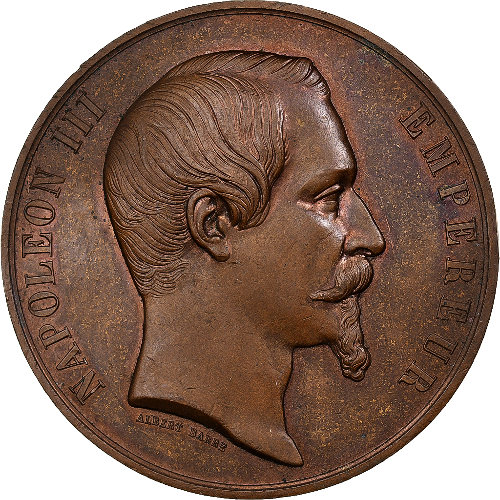 France, Medal, Napoleon III , Exposition Universelle Agriculture Industrie Beaux