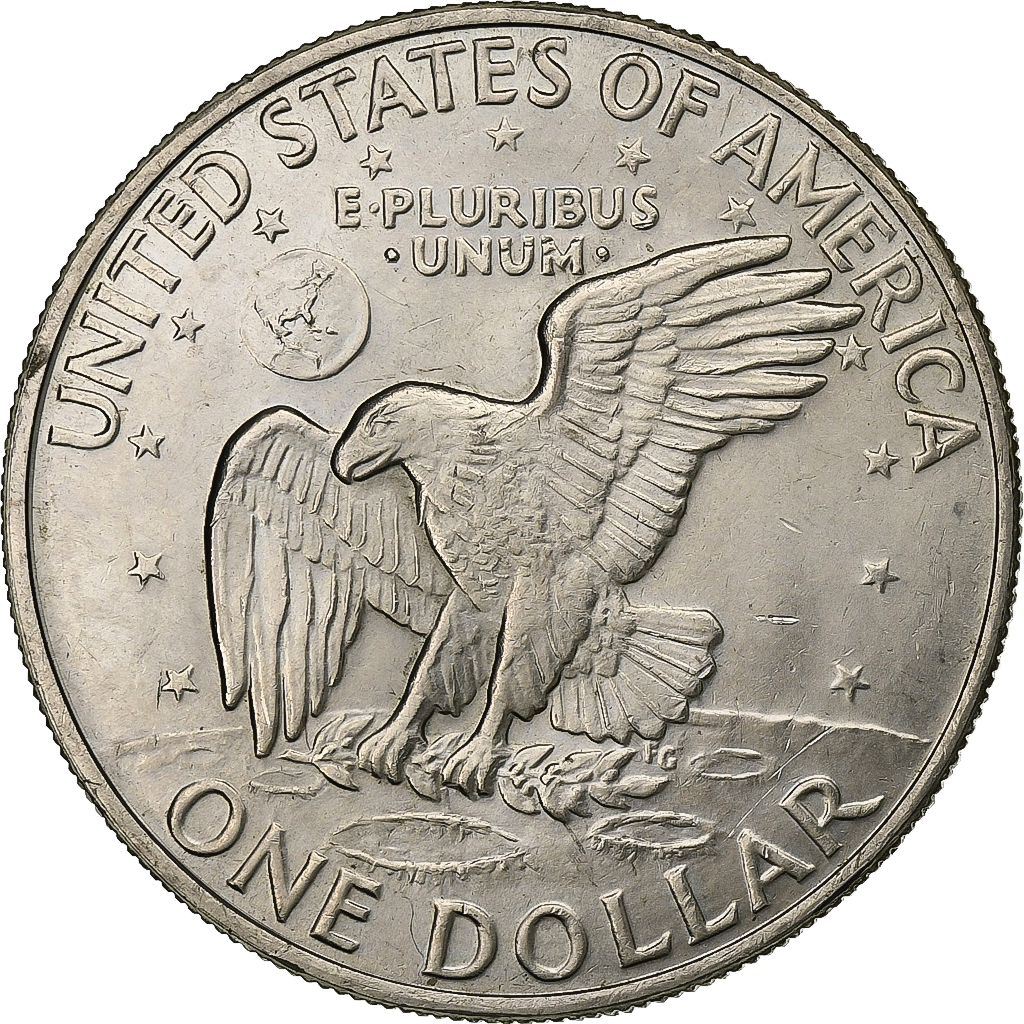 United States, Dollar, Eisenhower Dollar, 1972, Denver, Copper-Nickel Clad
