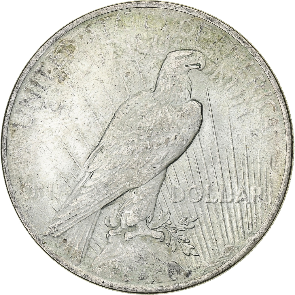 United States, Dollar, Peace Dollar, 1922, Philadelphia, Silver, 