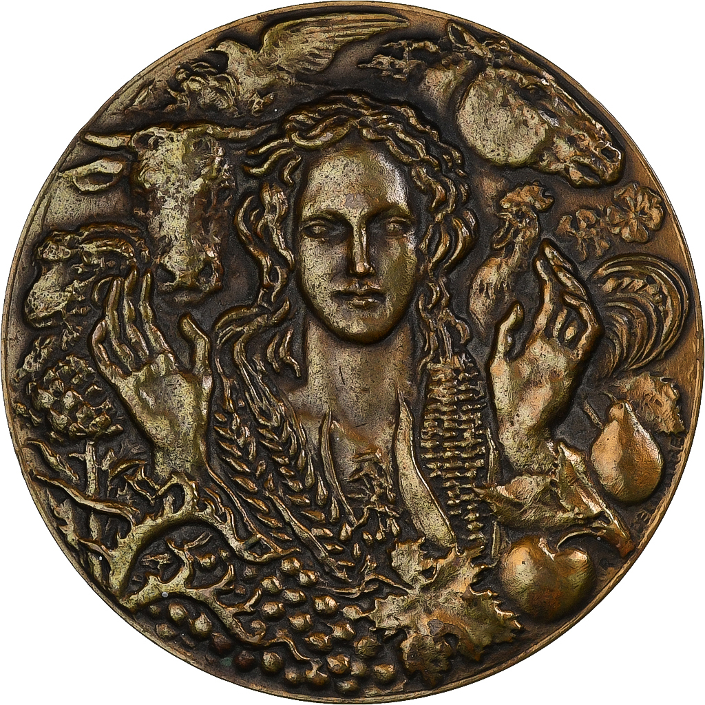 France, Medal, Cinquantenaire des Chambres d'Agriculture, 1974, Bronze