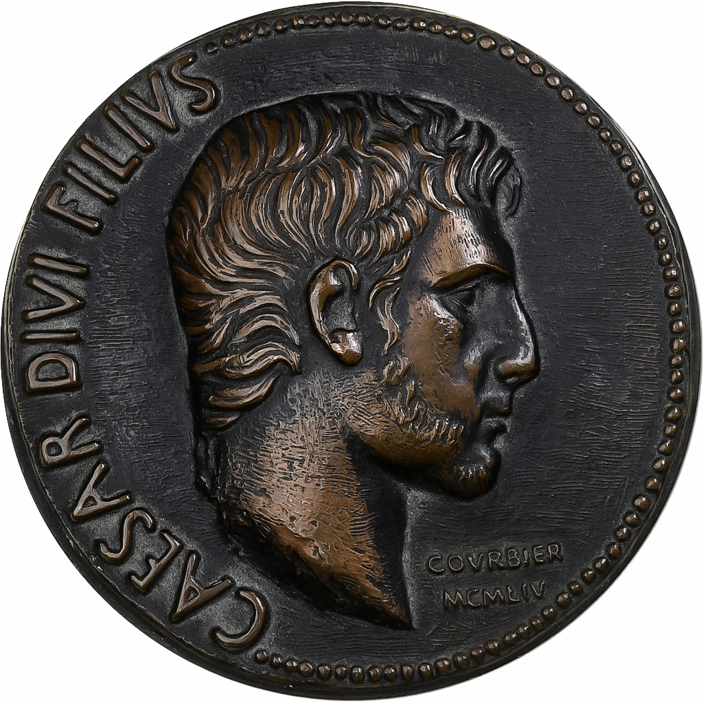 France, Medal, Auguste, Arles, 1954, Bronze, Courbier, 