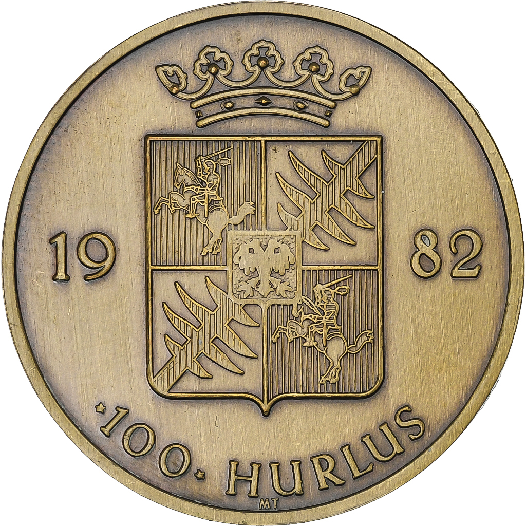 Belgium, Token, 100 Hurlus - Mouscron, 1982, Bronze, 