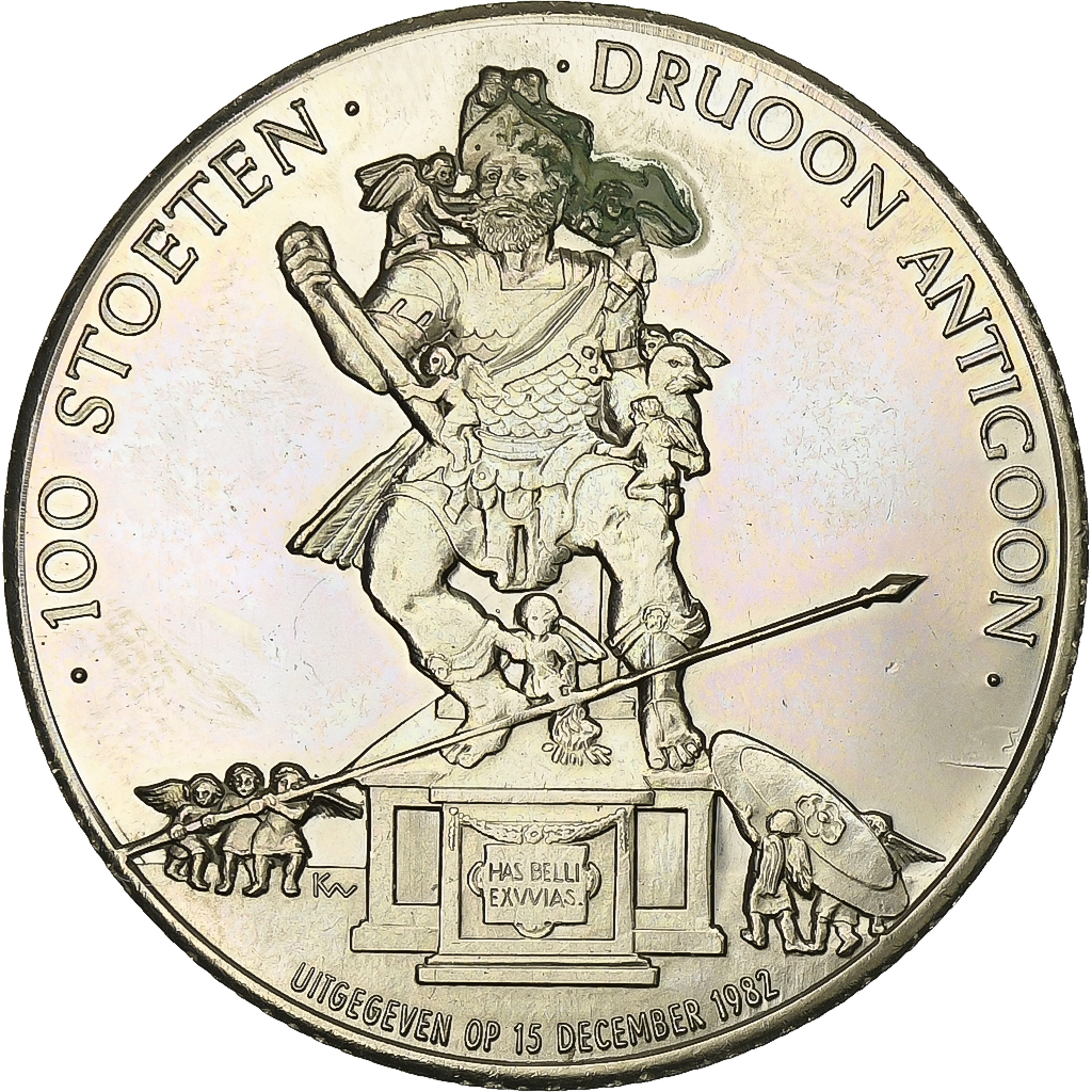 Belgium, Token, 100 Stoeten, 1982, Nickel-brass, 