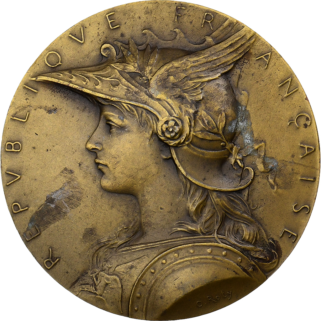 France, Medal, Prix du Ministère de l’Intérieur, Copper, Roty, 