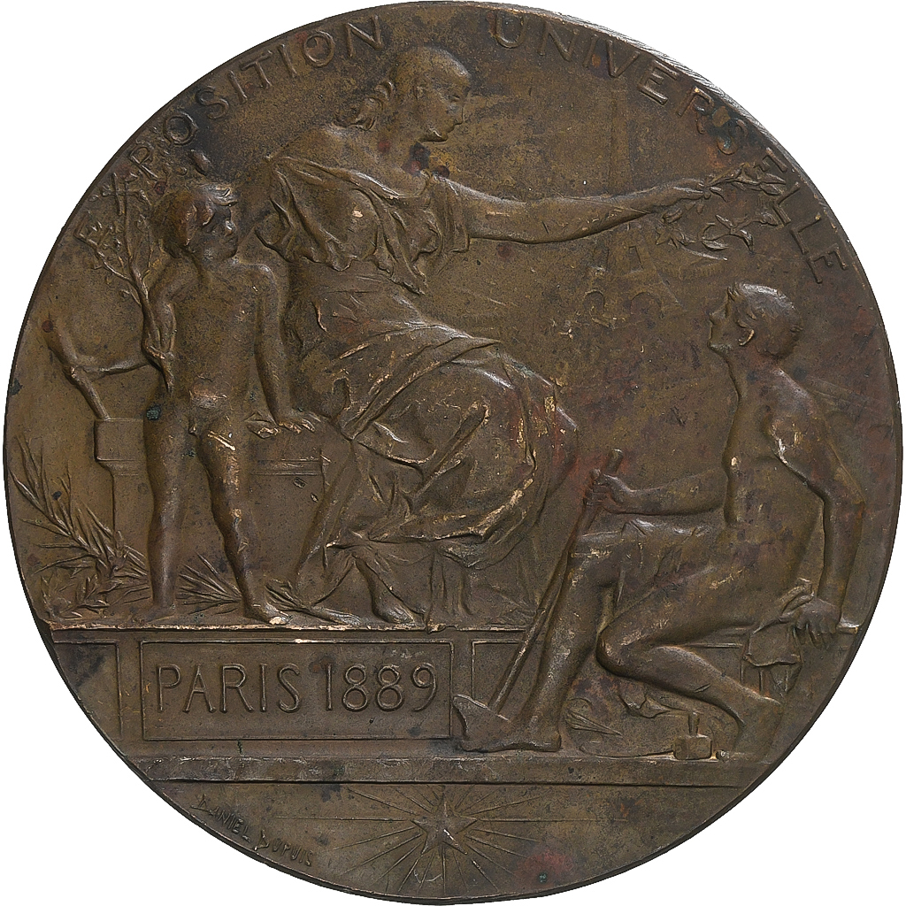 France, Medal, Exposition universelle de Paris, 1889, Bronze, Dupuis.D