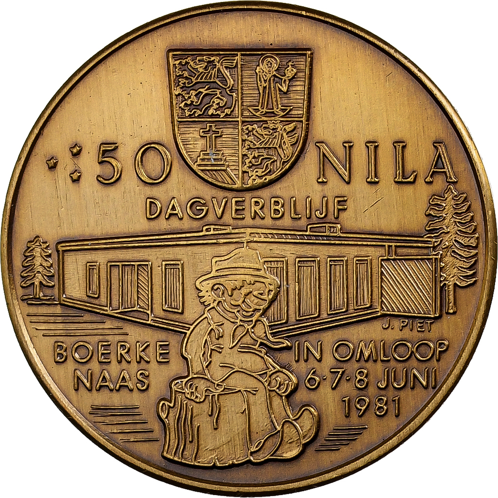 Belgium, Token, 50 Nila - Nijlen, 1981, Bronze, 