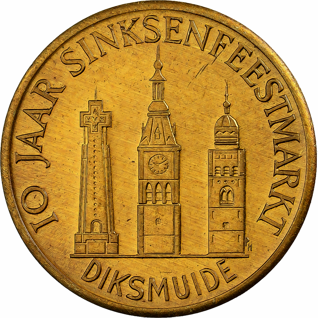Belgium, Token, 50 Boerinnekes - Diksmuide, 1981, Bronze, 