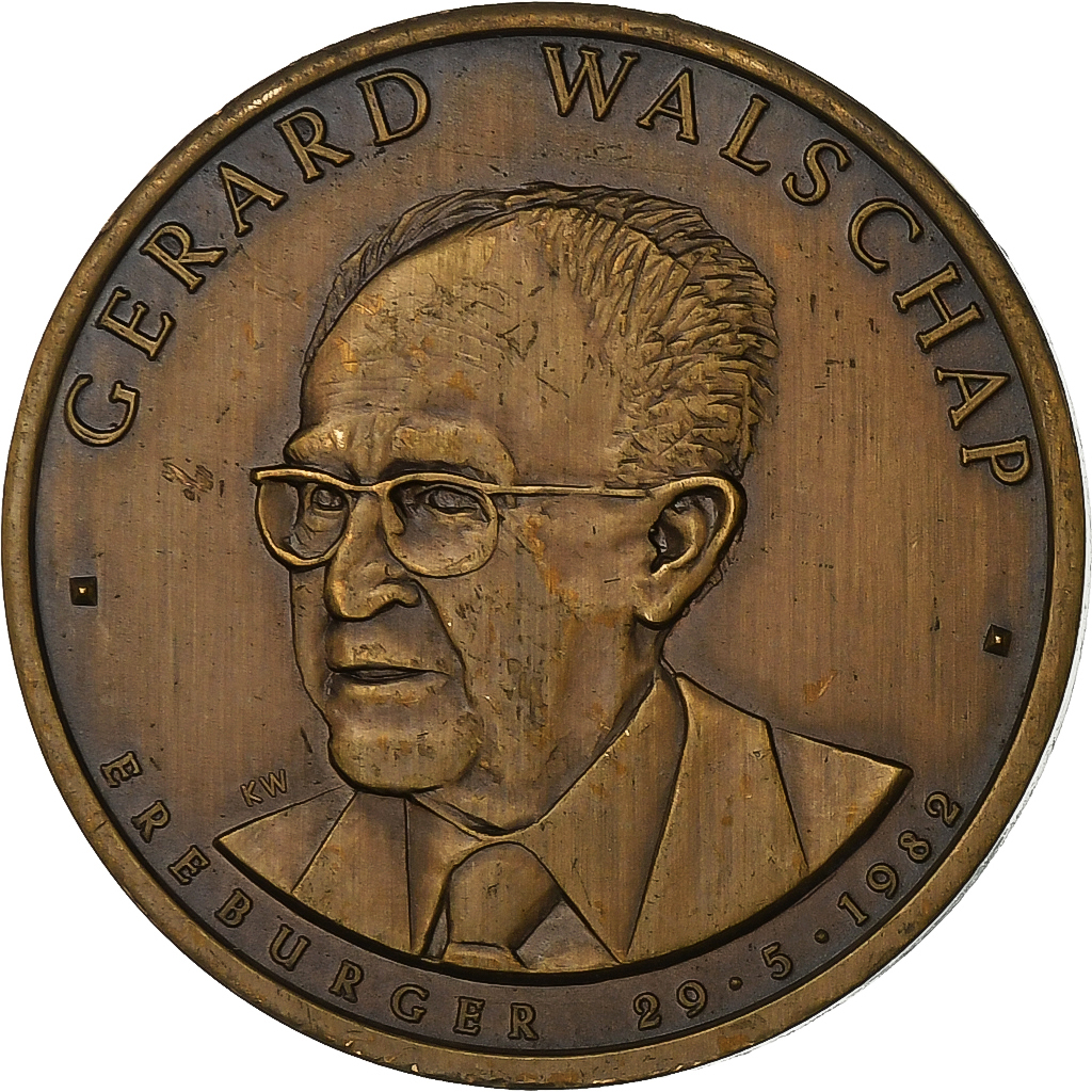 Belgium, Token, Gerard Walschap - 100 Londerzeel, 1982, Bronze, 