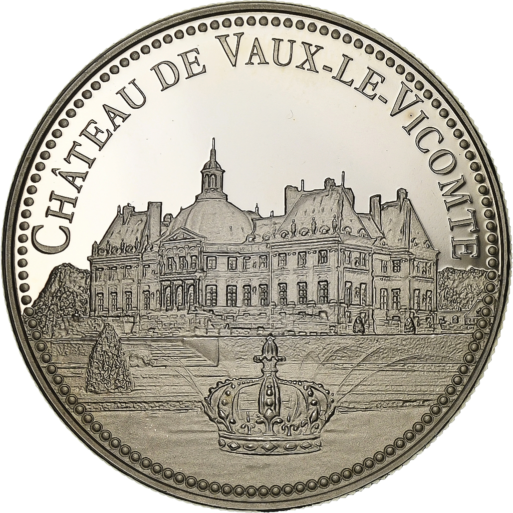 France, Medal, Château de Vaux-le-Vicomte, Copper-nickel, 