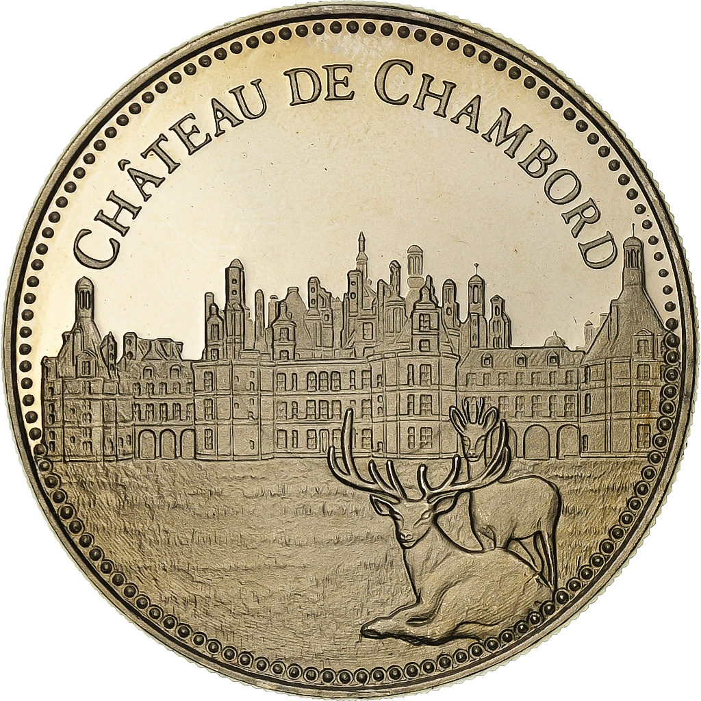 France, Medal, Château de Chambord, Copper-nickel, 