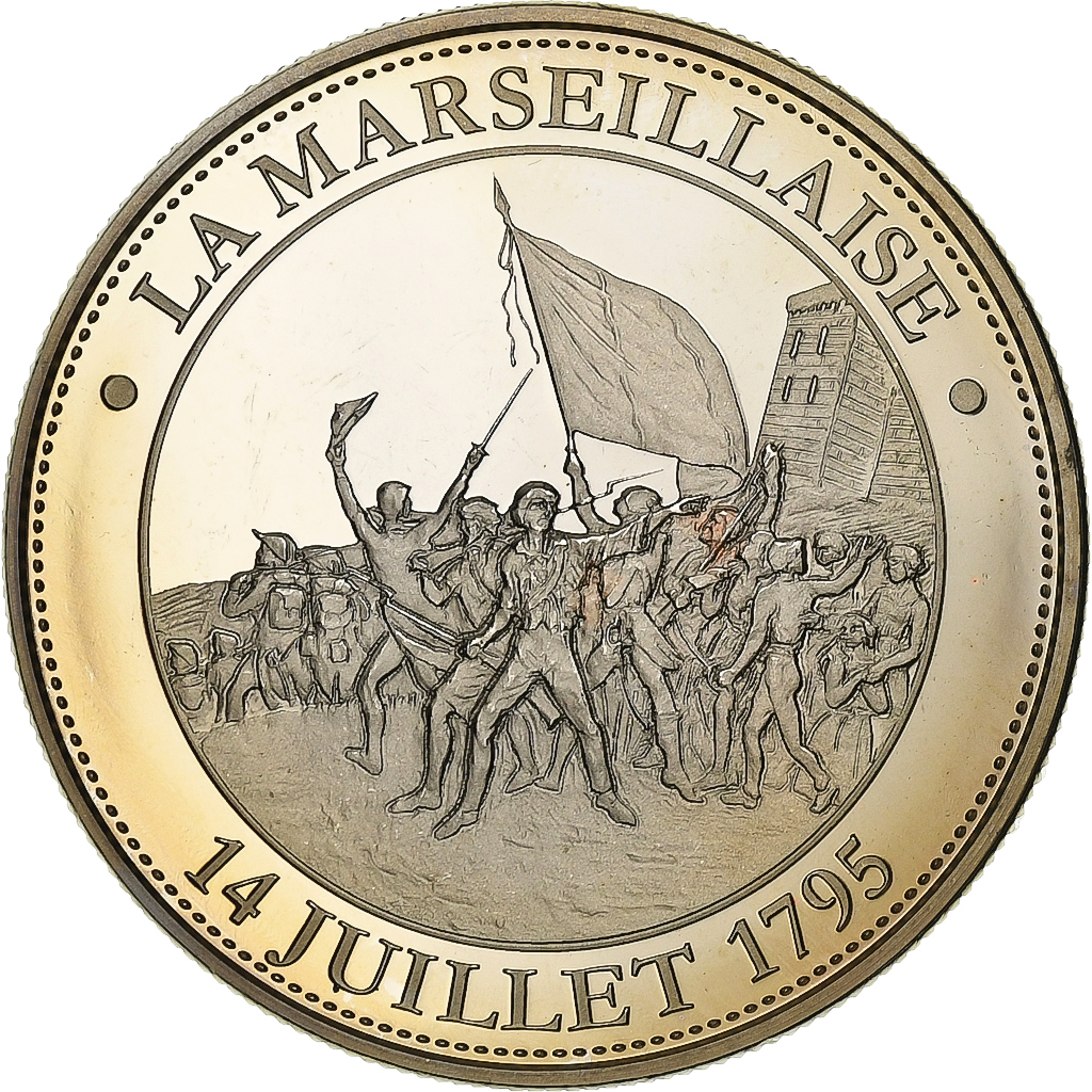 France, Medal, Révolution Française, La Marseillaise, Copper-nickel, 