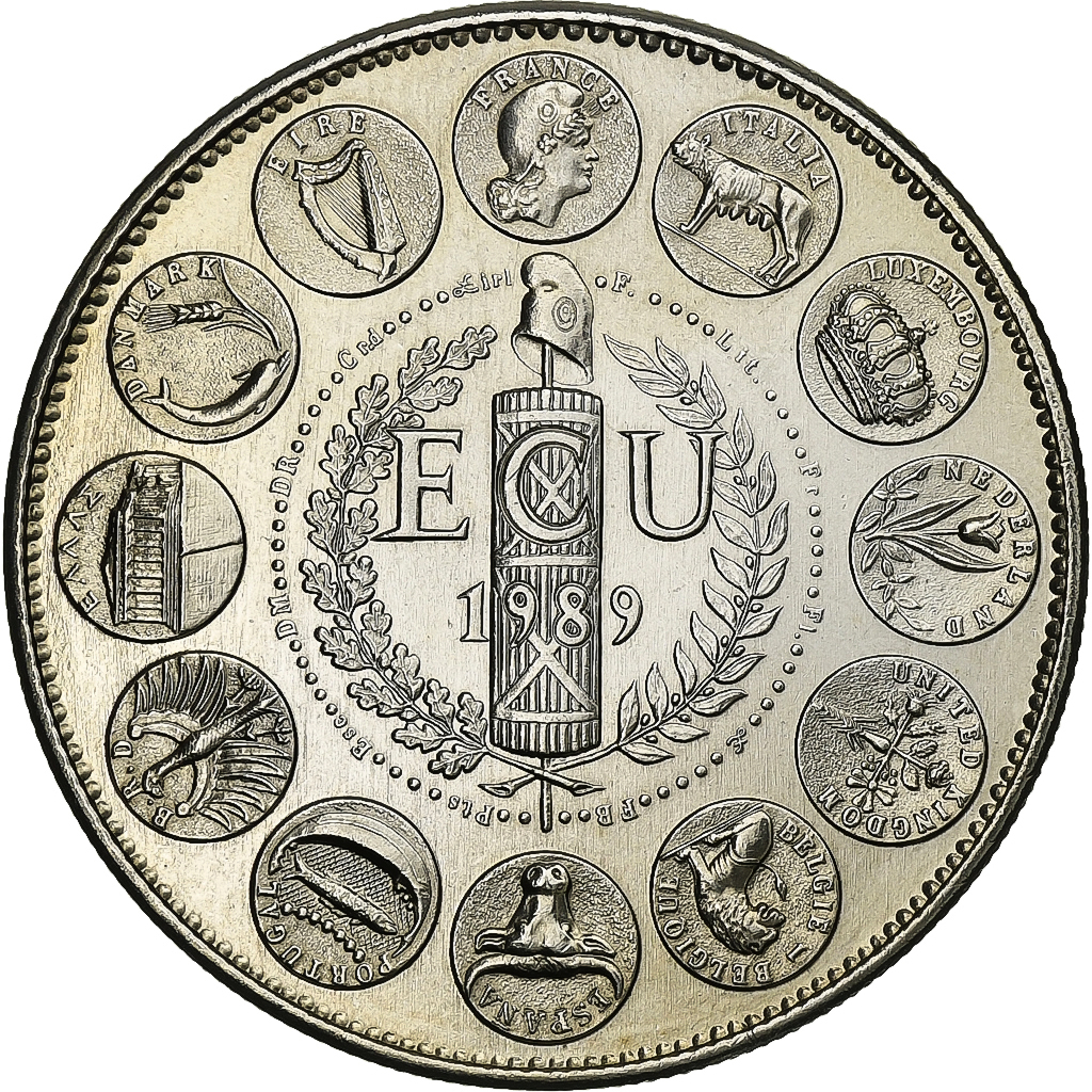 France, Medal, Ecu Europa, Marianne, 1989, Copper-nickel, 