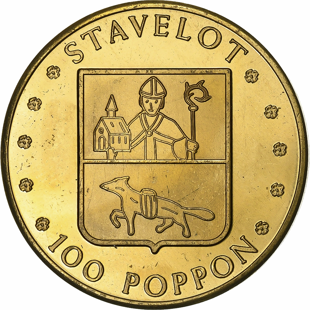Belgium, Token, 100 Poppon - Stavelot, 1983, Copper, 