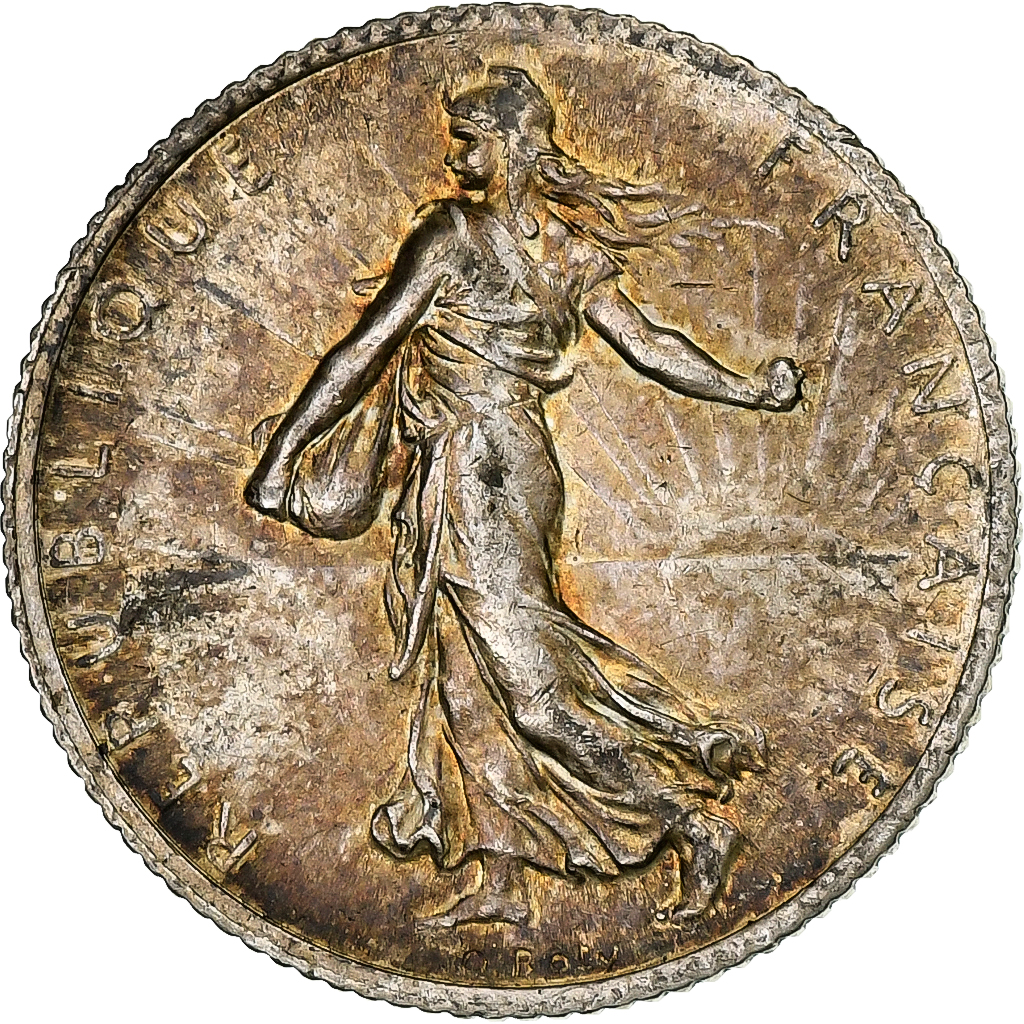 France, 1 Franc, Semeuse, 1918, Silver, , Gadoury:467, KM:844