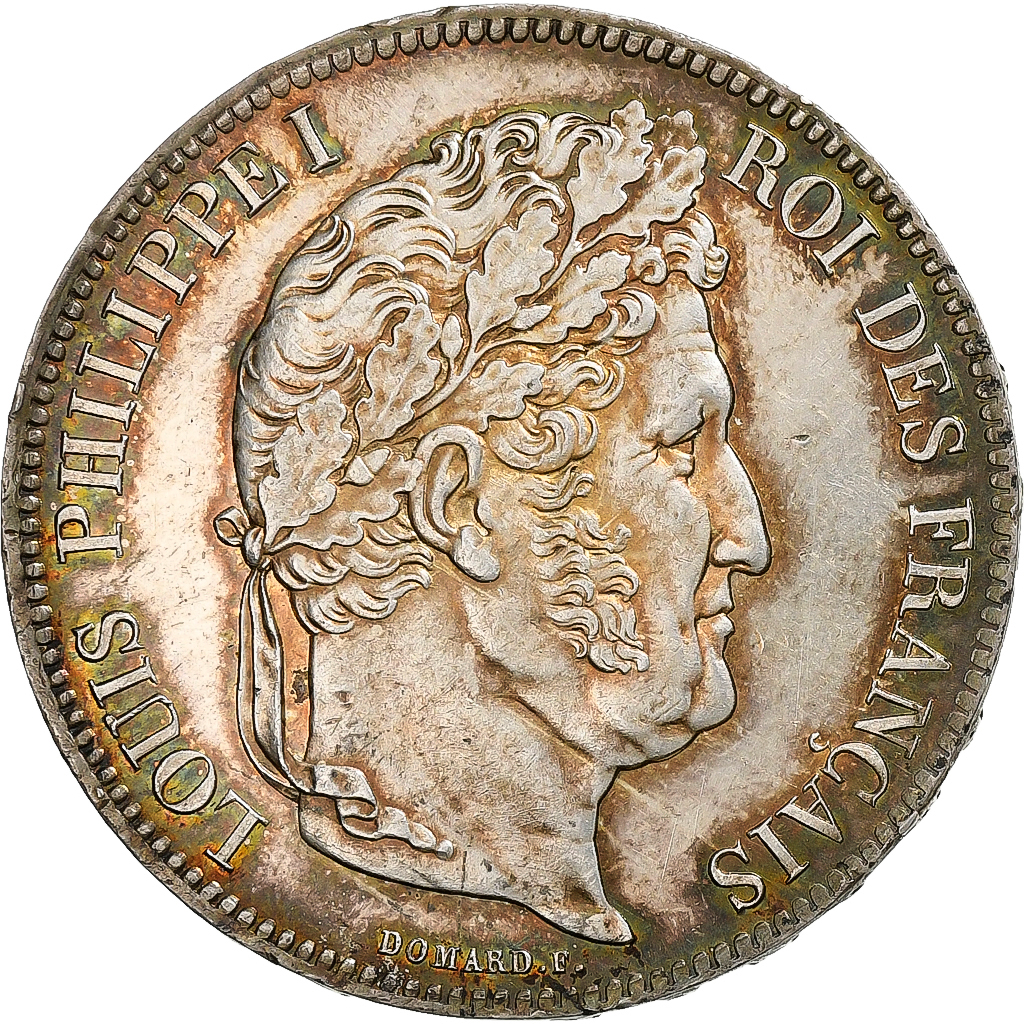France, Louis Philippe I, 5 Francs, 1834, La Rochelle, Silver, AU