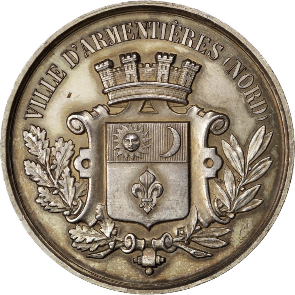 France, Medal, French Third Republic, Flora, , Silver