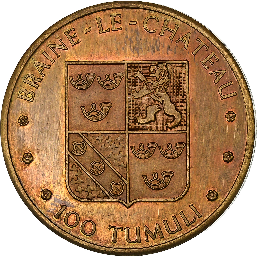 Belgium, Token, 100 Tumuli - Braine-le-Château, 1982, Copper, 