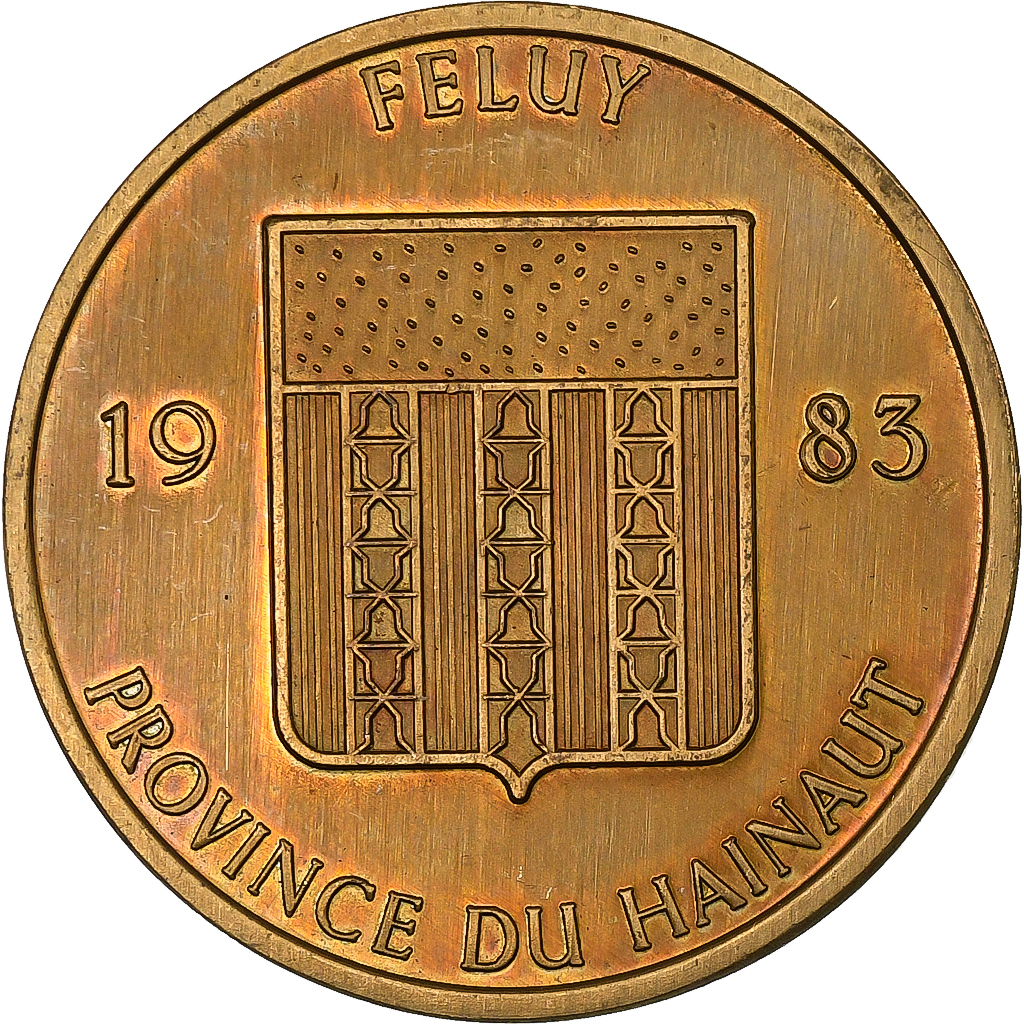 Belgium, Token, 100 Antoninus - Feluy, 1983, Nickel-brass, 