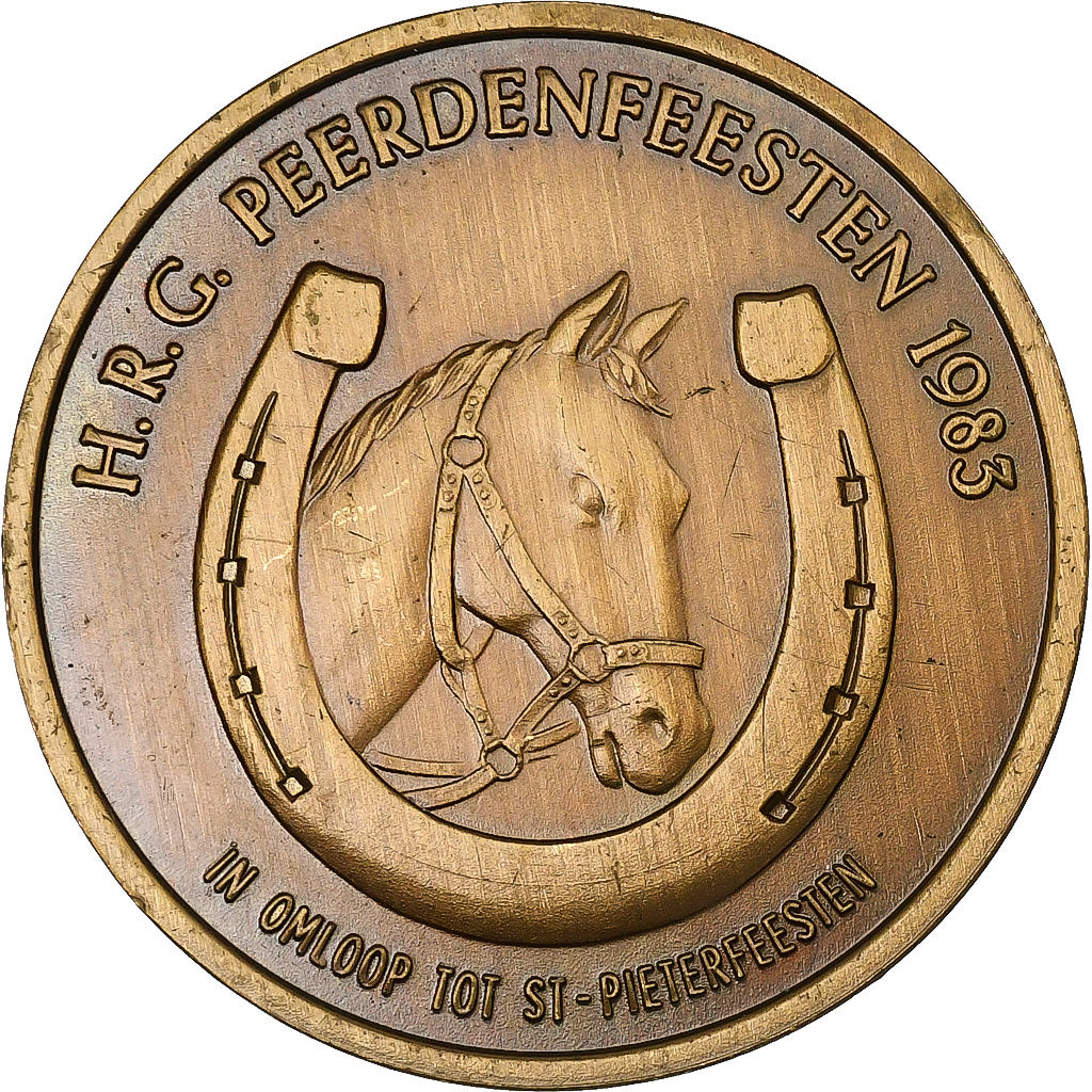 Belgium, Token, 100 Thoraldi - Torhout, 1983, Bronze, 