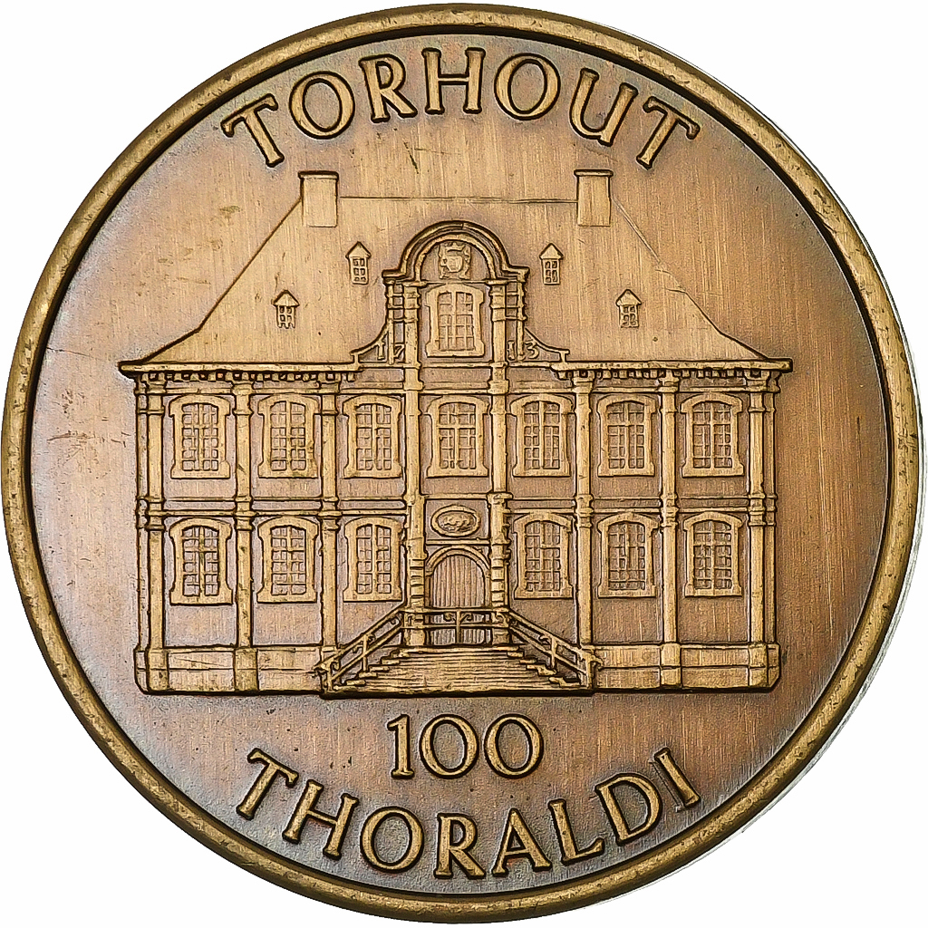 Belgium, Token, 100 Thoraldi - Torhout, 1983, Bronze, 