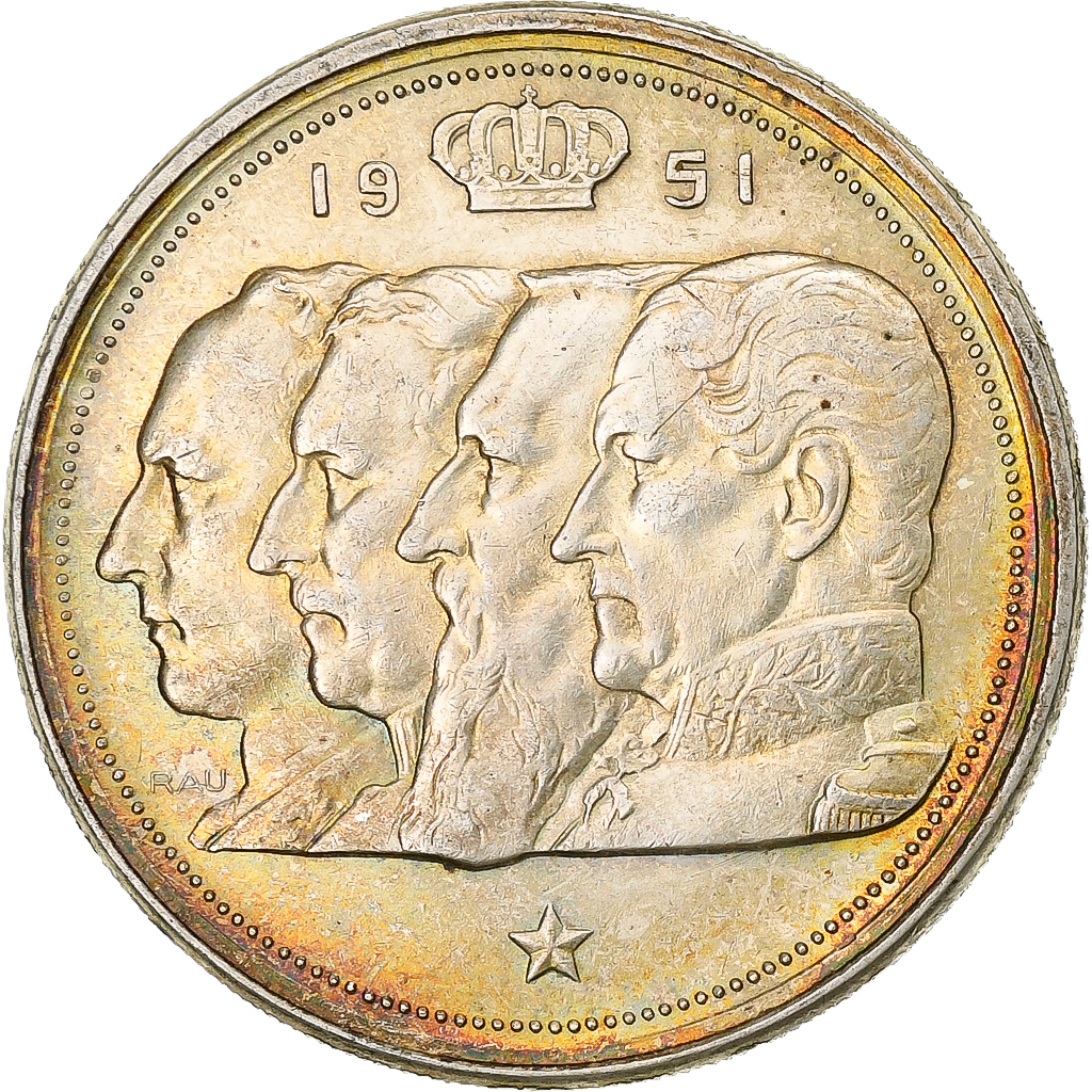 Belgium, 100 Francs, 1951, Silver, 