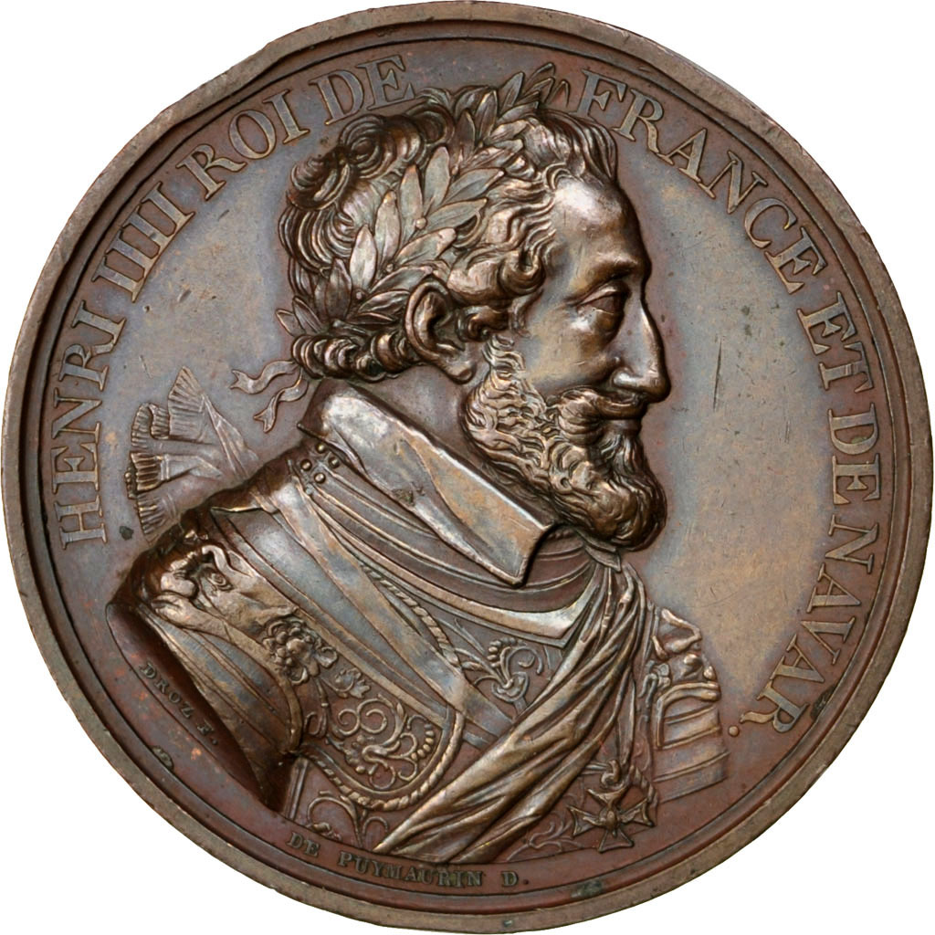 Frankrijk, Medaille, Louis XVIII, Bronzen, Andrieu, ZF+