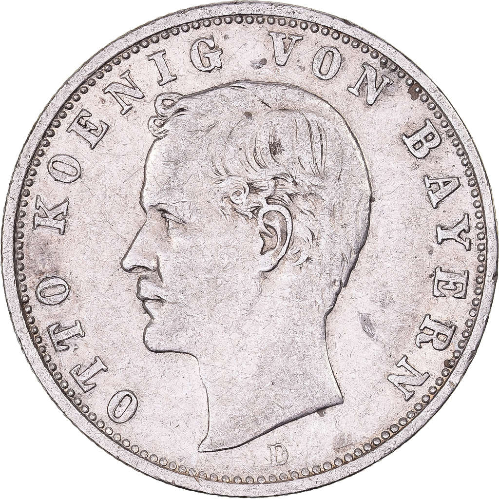German States, BAVARIA, Otto, 2 Mark, 1902, Munich, Silver, , KM:913
