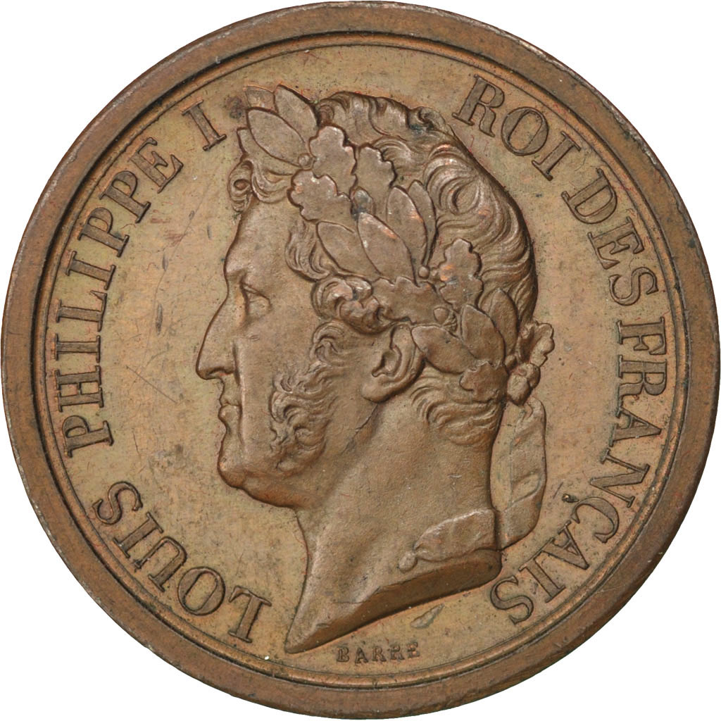 France, Medal, Charles X, 1842, Copper, Barre, 