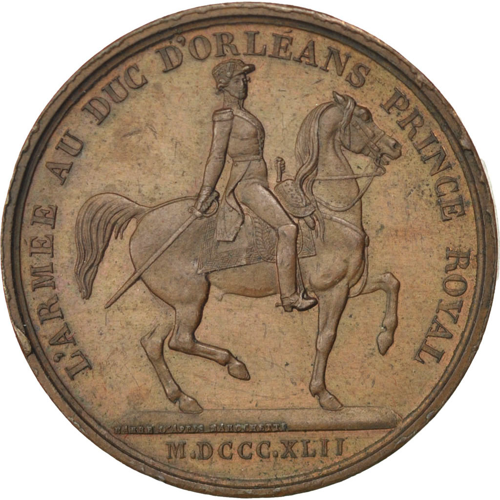 France, Medal, Charles X, 1842, Copper, Barre, 