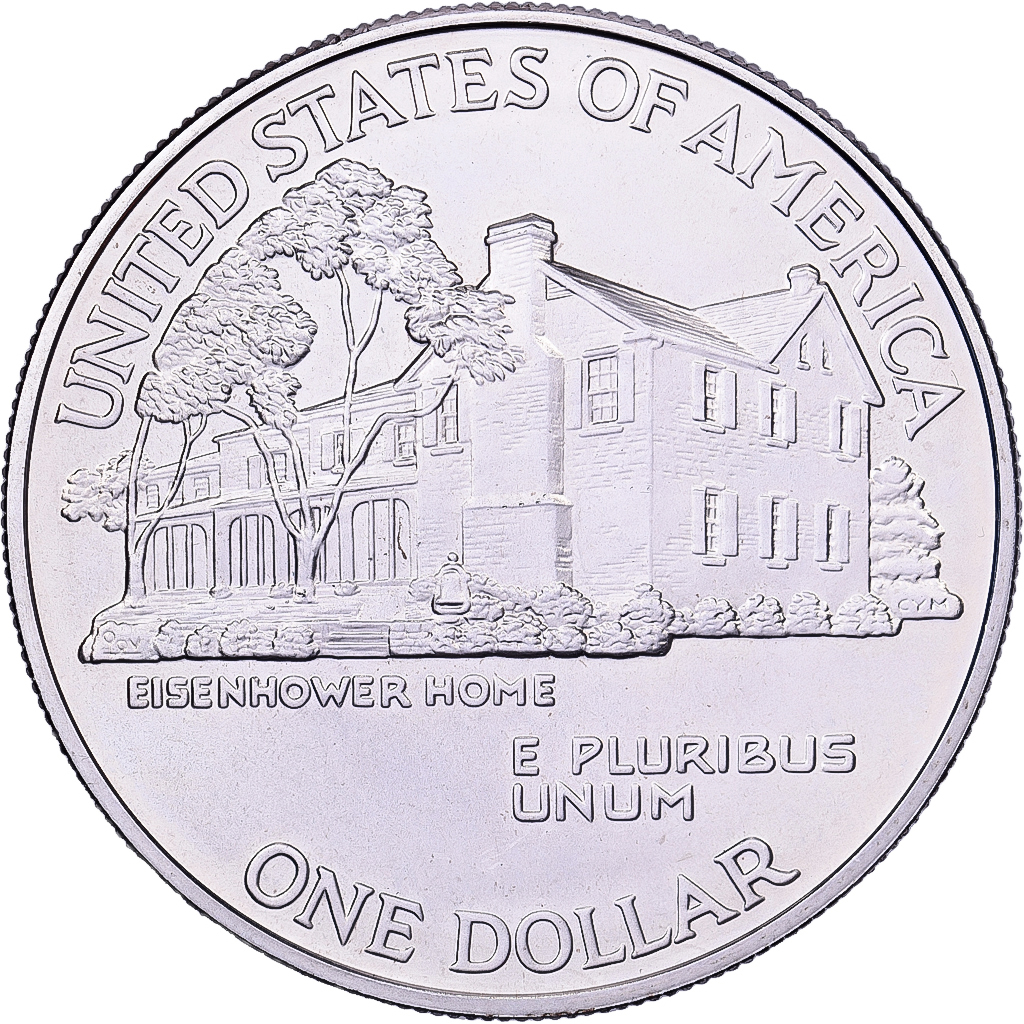 United States, Dollar, 1990, U.S. Mint, Silver, AU, KM:227