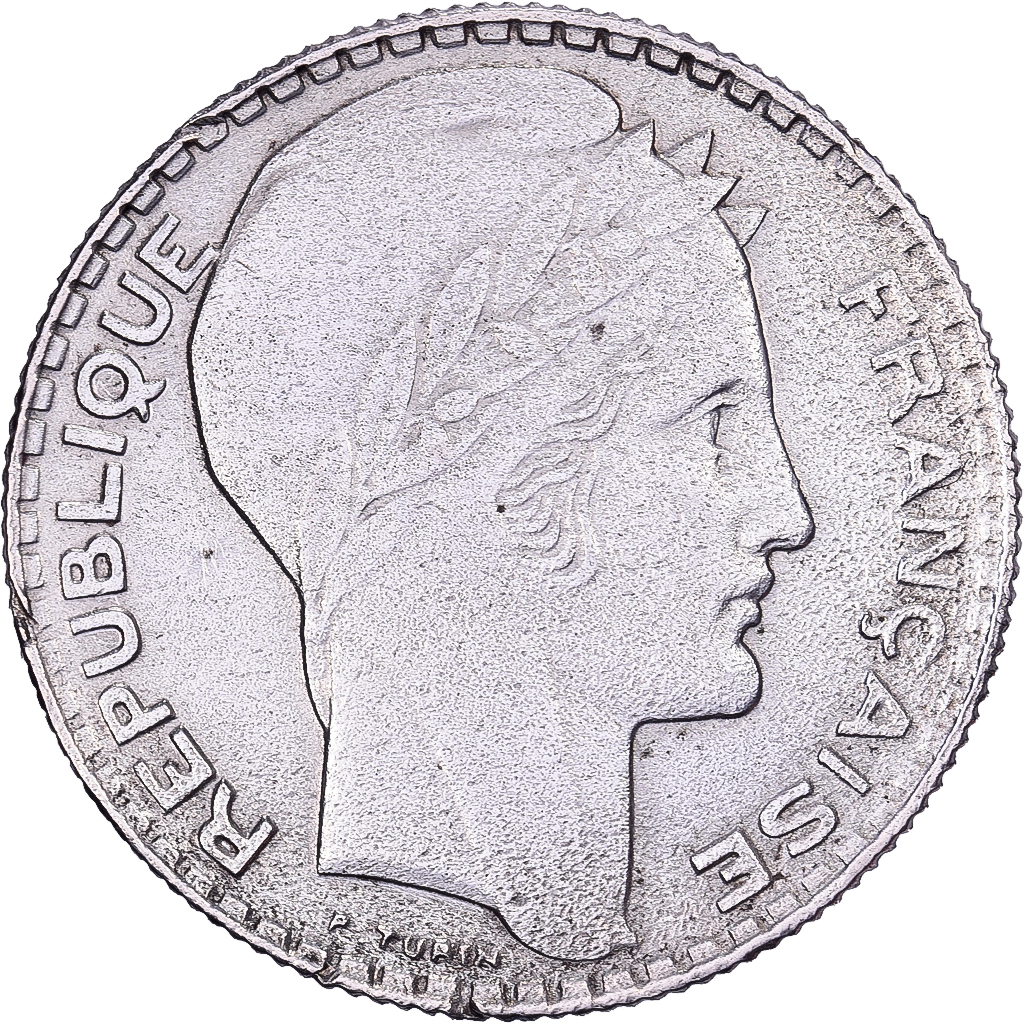 France, 10 Francs, Turin, 1939, Paris, Silver, , Gadoury:801, KM:878