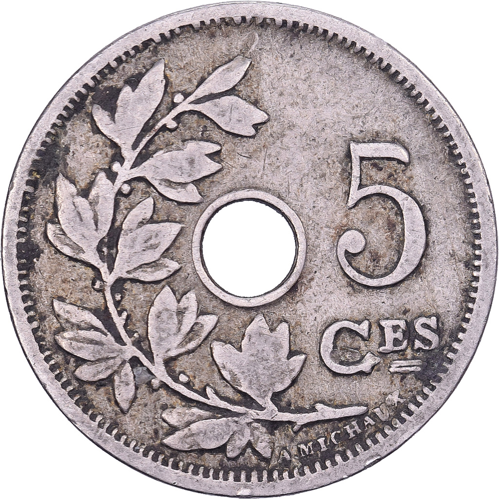 Belgium, Leopold II, 5 Centimes, 1901, Brussels, Copper-nickel, VF, KM:46